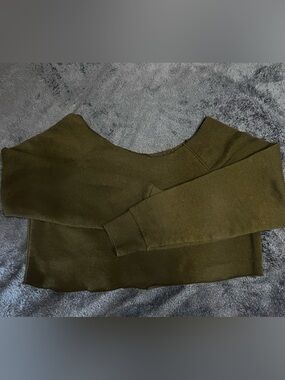 Off-Shoulder Cropped Sweater